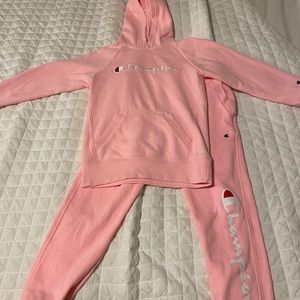 Girls size small Pink champion sweatsuit